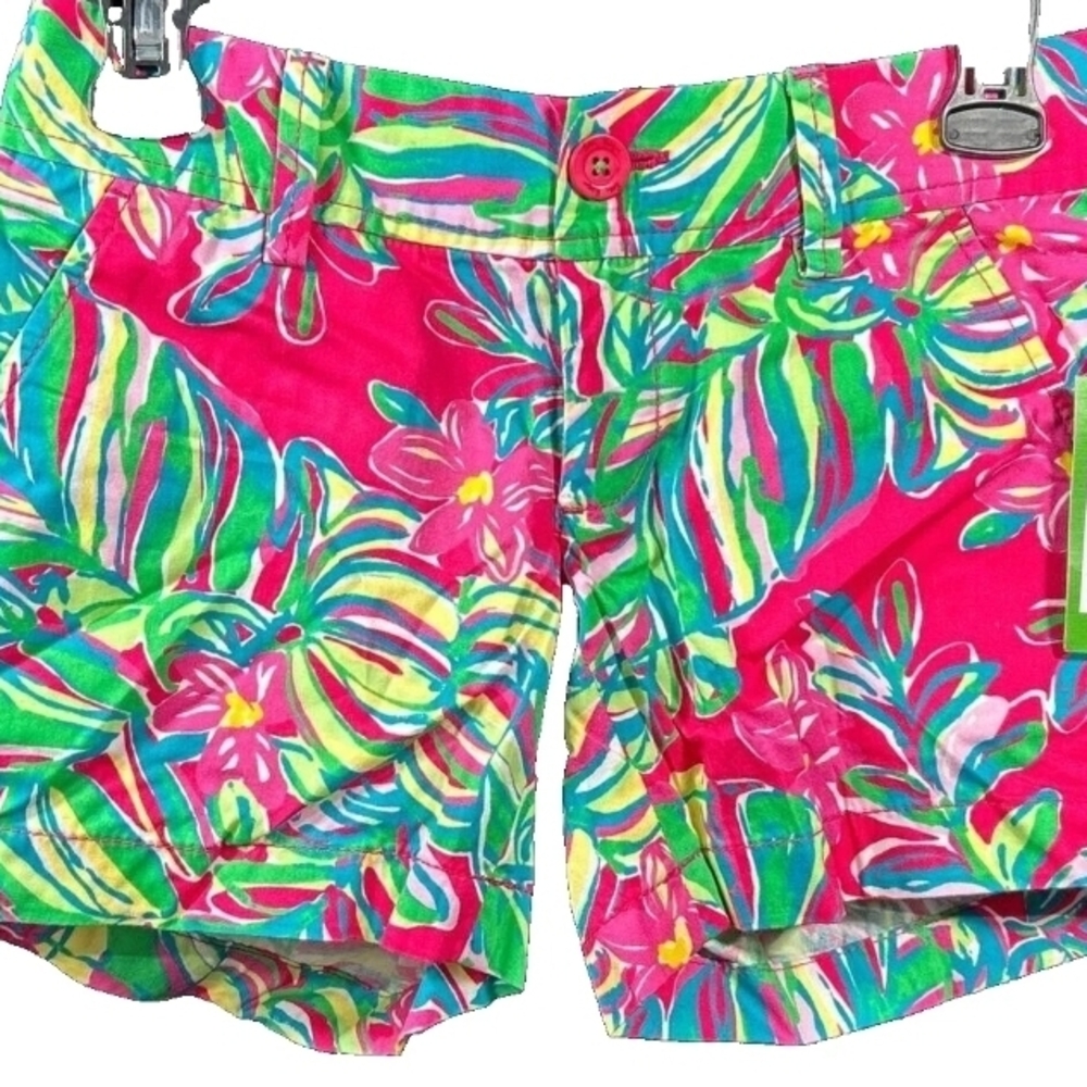 NEW Lilly Pulitzer Callahan Pomegranate Jungle Tumble Shorts Sz 00 NWT